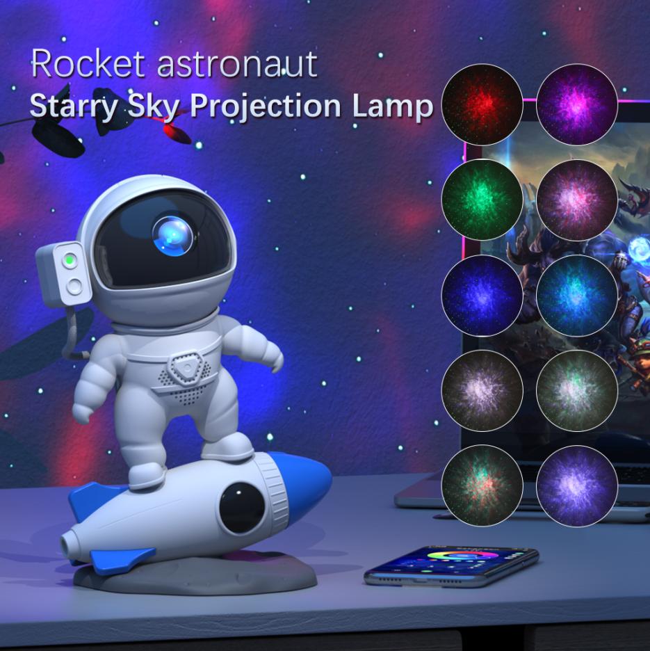 Проектор для ракетного астронавта, ночник для спальни с приложением/дистанционным управлением - фотография № 2