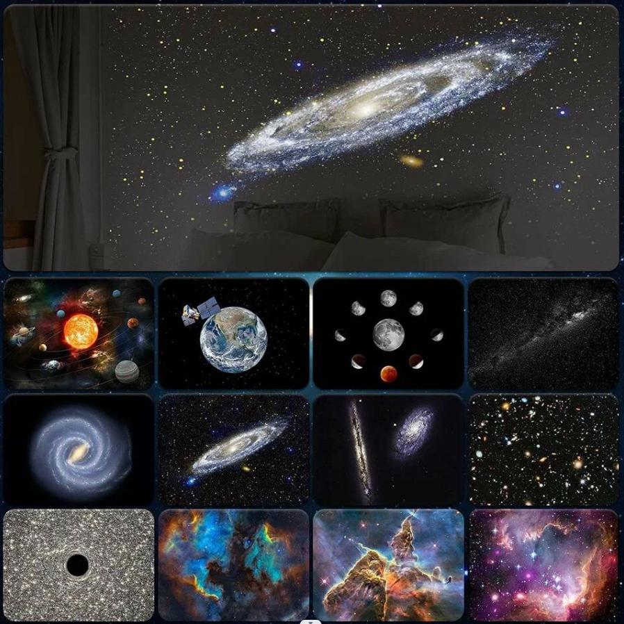 Высококачественный проектор для планетария, вращение 360 Галактики, 12 пленок, звёздный ночник - фотография № 3