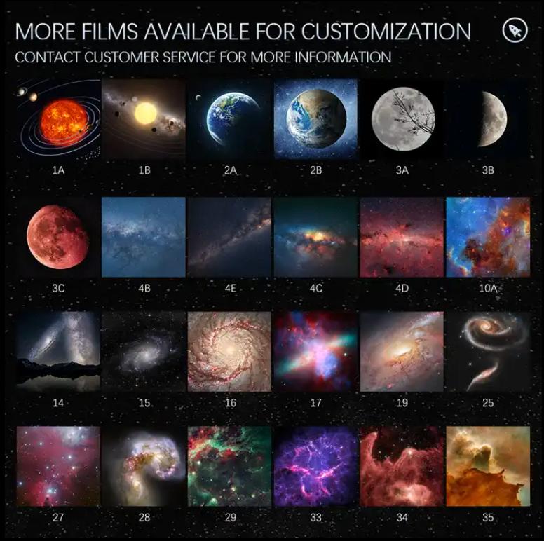 Поставки, ночник для Галактики, 12 в 1, реалистичный проектор для планетария, проектор HD Focus - фотография № 3